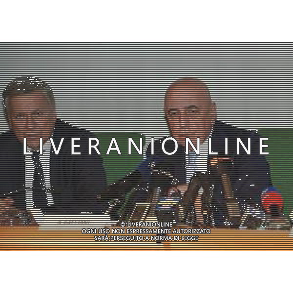 Conferenza Stampa dell\'acquisto della Societa\' Sportiva Monza Calcio da parte della Fininvest Monza (MB) - 28.09.2018 Nella Foto:Dario Allevi, Adriano Galliani /Ag. Aldo Liverani