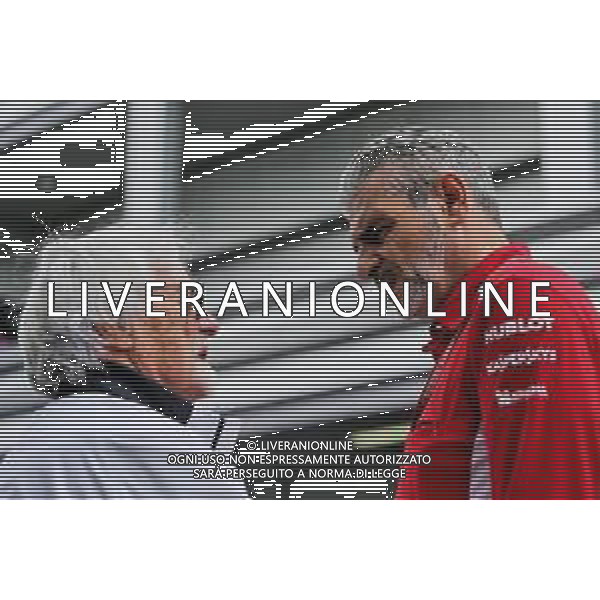 (L to R): Bernie Ecclestone (GBR) with Maurizio Arrivabene (ITA) Ferrari Team Principal. 29.09.2018. Formula 1 World Championship, Rd 16, Russian Grand Prix, Sochi Autodrom, Sochi, Russia, Qualifying Day. AG ALDO LIVERANI SAS-ONLY ITALY