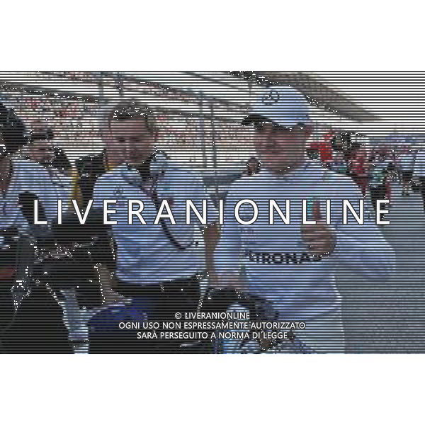 Valtteri Bottas (FIN) Mercedes AMG F1 celebrates his pole position in qualifying parc ferme. 29.09.2018. Formula 1 World Championship, Rd 16, Russian Grand Prix, Sochi Autodrom, Sochi, Russia, Qualifying Day. AG ALDO LIVERANI SAS-ONLY ITALY