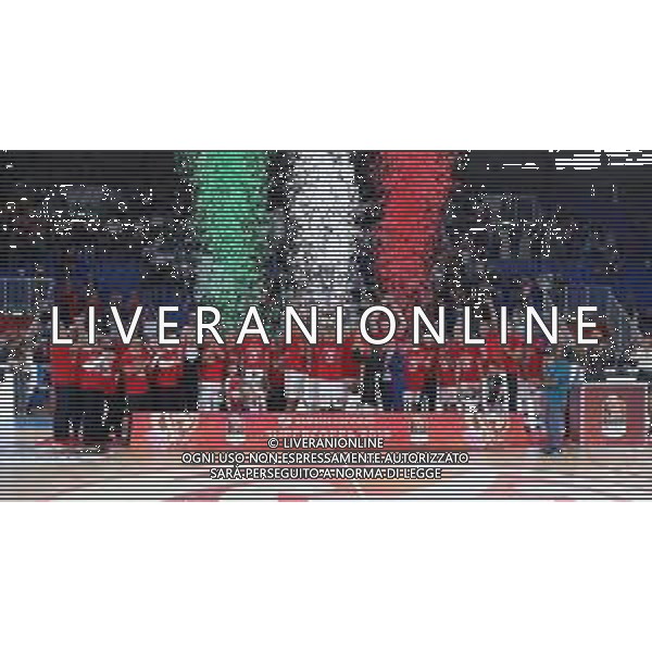 Esultanza Festeggiamenti a fine gara Milano vincitrice,A|X Armani Exchange Milano - Fiat Torino finale di Supercoppa Italiana, Brescia 30 settembre 2018. Ph Fotolive Simone Venezia / AGENZIA ALDO LIVERANI SAS - Olimpia Milano - Fiat Torino Finale di Supercoppa Italiana di basket 2018 al PalaLeonessa di Brescia 30.09.2018
