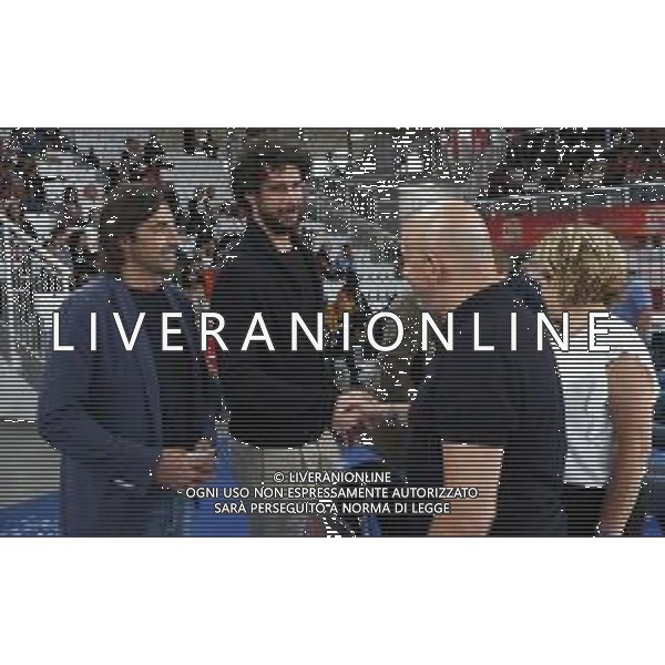 Luca Vitali e Mauro Ferrari ,A|X Armani Exchange Milano - Fiat Torino finale di Supercoppa Italiana, Brescia 30 settembre 2018. Ph Fotolive Simone Venezia / AGENZIA ALDO LIVERANI SAS - Olimpia Milano - Fiat Torino Finale di Supercoppa Italiana di basket 2018 al PalaLeonessa di Brescia 30.09.2018