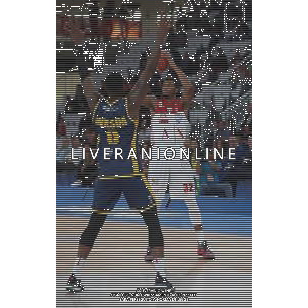 Jeff Brooks ,A|X Armani Exchange Milano - Fiat Torino finale di Supercoppa Italiana, Brescia 30 settembre 2018. Ph Fotolive Simone Venezia / AGENZIA ALDO LIVERANI SAS - Olimpia Milano - Fiat Torino Finale di Supercoppa Italiana di basket 2018 al PalaLeonessa di Brescia 30.09.2018