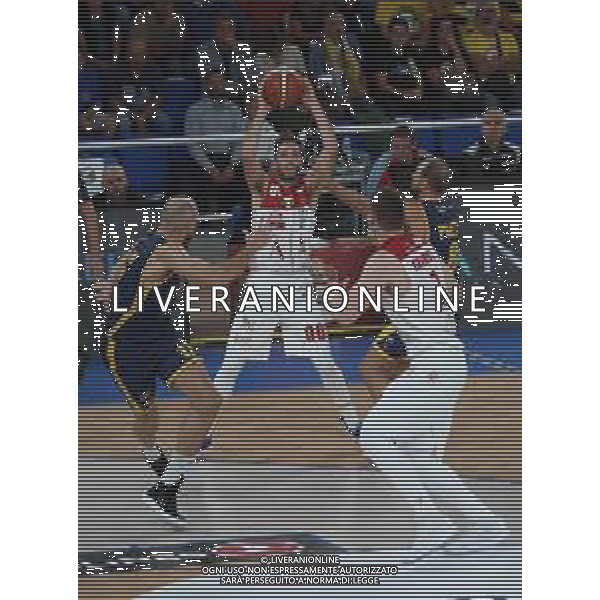 Amedeo Della Valle ,A|X Armani Exchange Milano - Fiat Torino finale di Supercoppa Italiana, Brescia 30 settembre 2018. Ph Fotolive Simone Venezia / AGENZIA ALDO LIVERANI SAS - Olimpia Milano - Fiat Torino Finale di Supercoppa Italiana di basket 2018 al PalaLeonessa di Brescia 30.09.2018