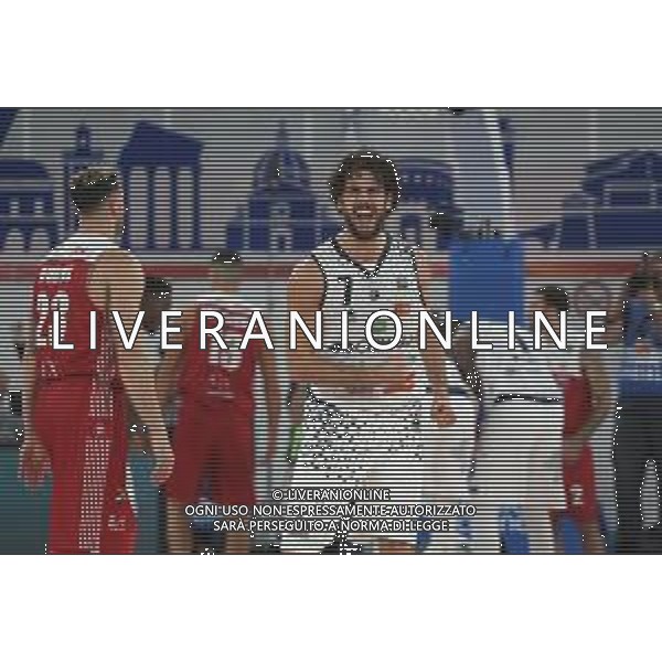 Luca Vitali esulta , Germani Brescia vs Milano basket supercoppa, Brescia 29 Settembre 2018. Ph Fotolive Filippo Venezia / AGENZIA ALDO LIVERANI SAS - AX Armani Exchange Milano - Germani Basket Brescia Semifinale di Supercoppa Italiana di basket 2018 al PalaLeonessa di Brescia 29.09.2018