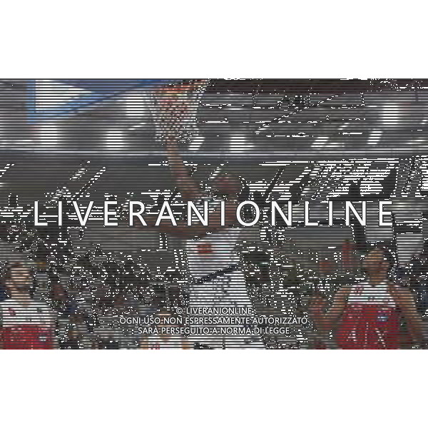 Gerald Beverly , Germani Brescia vs Milano basket supercoppa, Brescia 29 Settembre 2018. Ph Fotolive Filippo Venezia / AGENZIA ALDO LIVERANI SAS - AX Armani Exchange Milano - Germani Basket Brescia Semifinale di Supercoppa Italiana di basket 2018 al PalaLeonessa di Brescia 29.09.2018