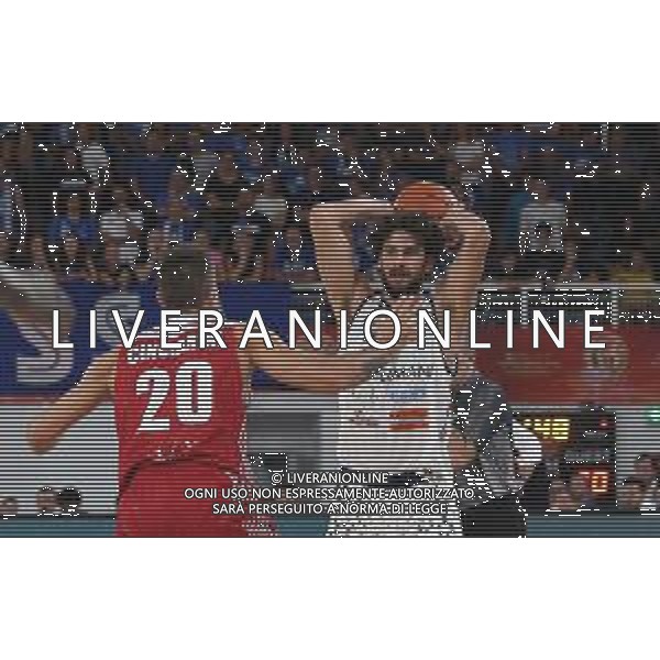 Luca Vitali , Germani Brescia vs Milano basket supercoppa, Brescia 29 Settembre 2018. Ph Fotolive Filippo Venezia / AGENZIA ALDO LIVERANI SAS - AX Armani Exchange Milano - Germani Basket Brescia Semifinale di Supercoppa Italiana di basket 2018 al PalaLeonessa di Brescia 29.09.2018