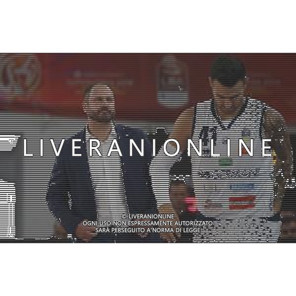Andrea Diana coach della Germani Basket Brescia , Germani Brescia vs Milano basket supercoppa, Brescia 29 Settembre 2018. Ph Fotolive Filippo Venezia / AGENZIA ALDO LIVERANI SAS - AX Armani Exchange Milano - Germani Basket Brescia Semifinale di Supercoppa Italiana di basket 2018 al PalaLeonessa di Brescia 29.09.2018