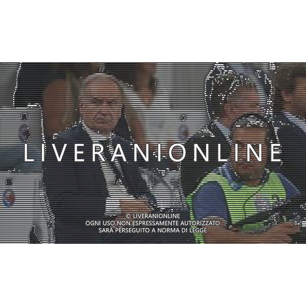 Gianni Petrucci , Germani Brescia vs Milano basket supercoppa, Brescia 29 Settembre 2018. Ph Fotolive Filippo Venezia / AGENZIA ALDO LIVERANI SAS - AX Armani Exchange Milano - Germani Basket Brescia Semifinale di Supercoppa Italiana di basket 2018 al PalaLeonessa di Brescia 29.09.2018