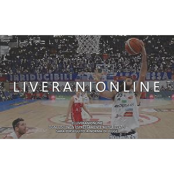 Andrea Zerini ,A|X Armani Exchange Milano - Germani Basket Brescia semifinale di Supercoppa Italiana, Brescia 29 settembre 2018. Ph Fotolive Simone Venezia / AGENZIA ALDO LIVERANI SAS - AX Armani Exchange Milano - Germani Basket Brescia Semifinale di Supercoppa Italiana di basket 2018 al PalaLeonessa di Brescia 29.09.2018