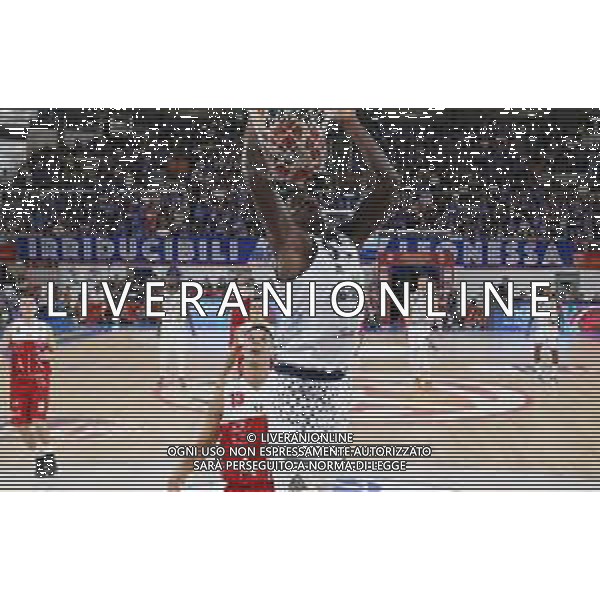 Awudu Abass ,A|X Armani Exchange Milano - Germani Basket Brescia semifinale di Supercoppa Italiana, Brescia 29 settembre 2018. Ph Fotolive Simone Venezia / AGENZIA ALDO LIVERANI SAS - AX Armani Exchange Milano - Germani Basket Brescia Semifinale di Supercoppa Italiana di basket 2018 al PalaLeonessa di Brescia 29.09.2018