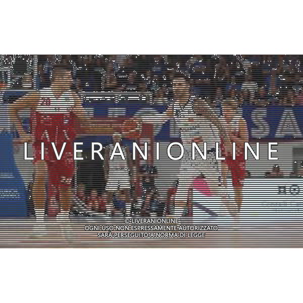 Brian Sacchetti ,A|X Armani Exchange Milano - Germani Basket Brescia semifinale di Supercoppa Italiana, Brescia 29 settembre 2018. Ph Fotolive Simone Venezia / AGENZIA ALDO LIVERANI SAS - AX Armani Exchange Milano - Germani Basket Brescia Semifinale di Supercoppa Italiana di basket 2018 al PalaLeonessa di Brescia 29.09.2018