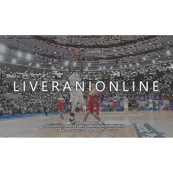 Awudu Abass ,A|X Armani Exchange Milano - Germani Basket Brescia semifinale di Supercoppa Italiana, Brescia 29 settembre 2018. Ph Fotolive Simone Venezia / AGENZIA ALDO LIVERANI SAS - AX Armani Exchange Milano - Germani Basket Brescia Semifinale di Supercoppa Italiana di basket 2018 al PalaLeonessa di Brescia 29.09.2018