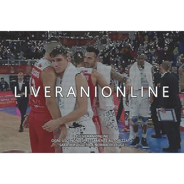 delusione a fine partita di Tommaso Laquintana ,A|X Armani Exchange Milano - Germani Basket Brescia semifinale di Supercoppa Italiana, Brescia 29 settembre 2018. Ph Fotolive Simone Venezia / AGENZIA ALDO LIVERANI SAS - AX Armani Exchange Milano - Germani Basket Brescia Semifinale di Supercoppa Italiana di basket 2018 al PalaLeonessa di Brescia 29.09.2018