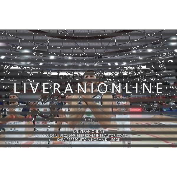 delusione a fine partita di Andrea Zerini ,A|X Armani Exchange Milano - Germani Basket Brescia semifinale di Supercoppa Italiana, Brescia 29 settembre 2018. Ph Fotolive Simone Venezia / AGENZIA ALDO LIVERANI SAS - AX Armani Exchange Milano - Germani Basket Brescia Semifinale di Supercoppa Italiana di basket 2018 al PalaLeonessa di Brescia 29.09.2018