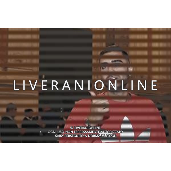 Pietro Aradori ,presentazione del campionato di Basket 2018 2019, Brescia 1 ottobre 2018. Ph Fotolive Simone Venezia / AGENZIA ALDO LIVERANI SAS - Presentazione del Campionato italiano di pallacanestro maschile Basket Serie A 2018-2019, Brescia 01.10.2018