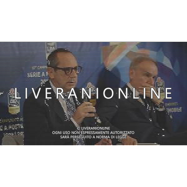 Gianni Petrucci e Egidio Bianchi ,presentazione del campionato di Basket 2018 2019, Brescia 1 ottobre 2018. Ph Fotolive Simone Venezia / AGENZIA ALDO LIVERANI SAS - Presentazione del Campionato italiano di pallacanestro maschile Basket Serie A 2018-2019, Brescia 01.10.2018