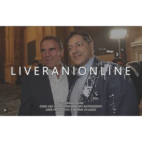 Carlo Recalcati e alessandro Santoro ,presentazione del campionato di Basket 2018 2019, Brescia 1 ottobre 2018. Ph Fotolive Simone Venezia / AGENZIA ALDO LIVERANI SAS - Presentazione del Campionato italiano di pallacanestro maschile Basket Serie A 2018-2019, Brescia 01.10.2018