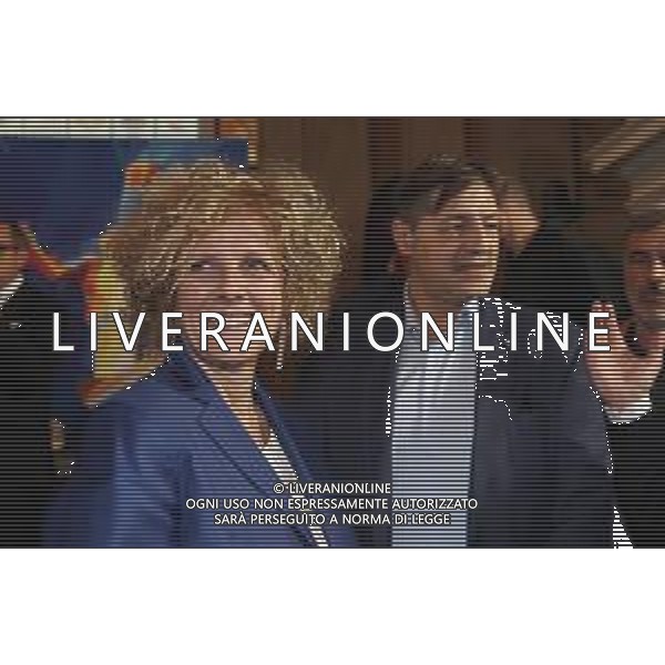 Graziella Bragaglio e Alessandro Santoro ,presentazione del campionato di Basket 2018 2019, Brescia 1 ottobre 2018. Ph Fotolive Simone Venezia / AGENZIA ALDO LIVERANI SAS - Presentazione del Campionato italiano di pallacanestro maschile Basket Serie A 2018-2019, Brescia 01.10.2018