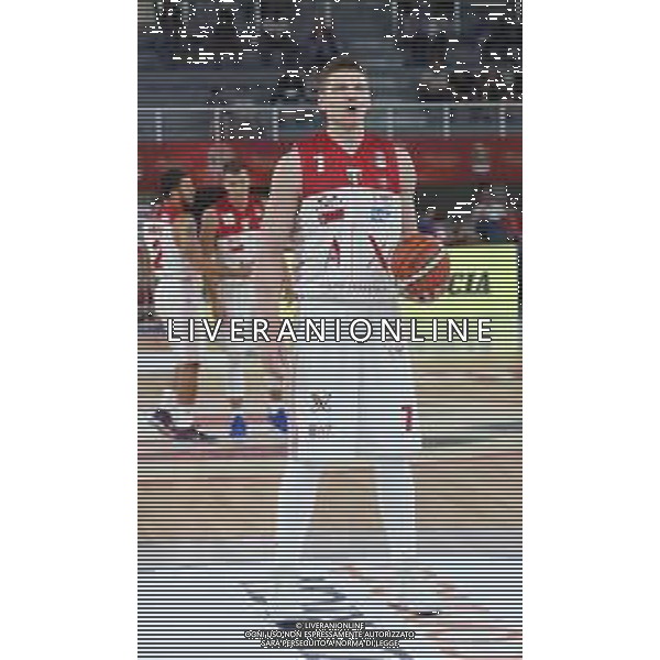Arturas Gudaitis ,singoli A|X Armani Exchange Milano, Brescia 30 settembre 2018. Ph Fotolive Simone Venezia / AGENZIA ALDO LIVERANI SAS - AX Armani Exchange Olimpia Milano Campionato italiano di pallacanestro maschile Basket Serie A 2018-2019