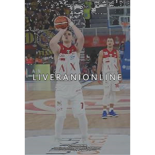 Arturas Gudaitis ,singoli A|X Armani Exchange Milano, Brescia 30 settembre 2018. Ph Fotolive Simone Venezia / AGENZIA ALDO LIVERANI SAS - AX Armani Exchange Olimpia Milano Campionato italiano di pallacanestro maschile Basket Serie A 2018-2019