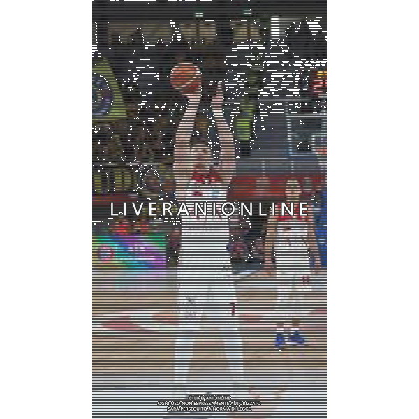 Arturas Gudaitis ,singoli A|X Armani Exchange Milano, Brescia 30 settembre 2018. Ph Fotolive Simone Venezia / AGENZIA ALDO LIVERANI SAS - AX Armani Exchange Olimpia Milano Campionato italiano di pallacanestro maschile Basket Serie A 2018-2019