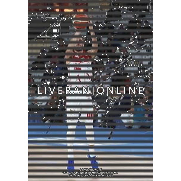 Amedeo Della Valle,singoli A|X Armani Exchange Milano, Brescia 30 settembre 2018. Ph Fotolive Simone Venezia / AGENZIA ALDO LIVERANI SAS - AX Armani Exchange Olimpia Milano Campionato italiano di pallacanestro maschile Basket Serie A 2018-2019