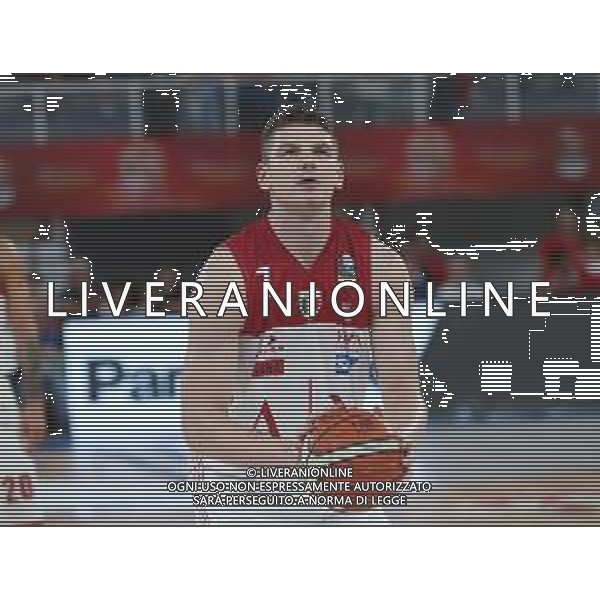 Arturas Gudaitis ,singoli A|X Armani Exchange Milano, Brescia 30 settembre 2018. Ph Fotolive Simone Venezia / AGENZIA ALDO LIVERANI SAS - AX Armani Exchange Olimpia Milano Campionato italiano di pallacanestro maschile Basket Serie A 2018-2019