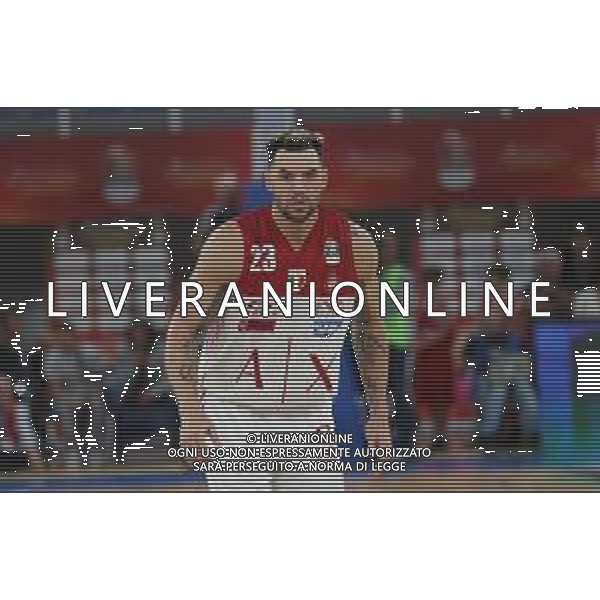 Christian Burns ,singoli A|X Armani Exchange Milano, Brescia 30 settembre 2018. Ph Fotolive Simone Venezia / AGENZIA ALDO LIVERANI SAS - AX Armani Exchange Olimpia Milano Campionato italiano di pallacanestro maschile Basket Serie A 2018-2019