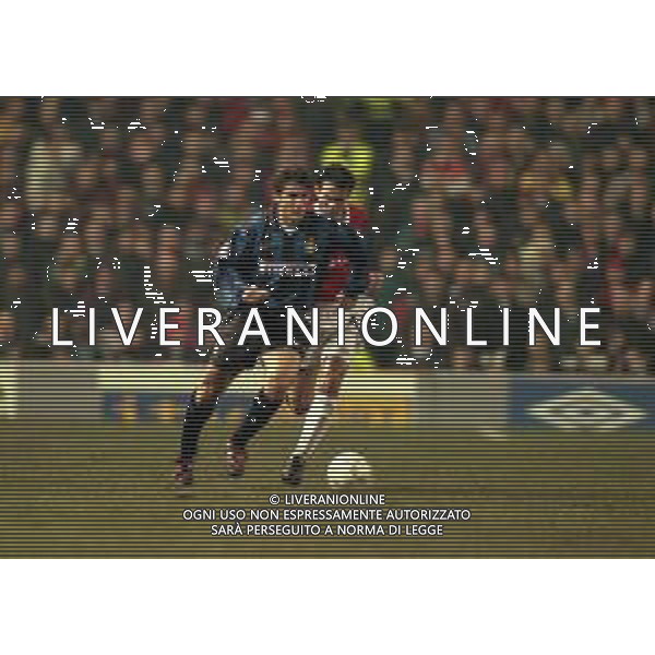 03-03-1999 MANCHESTER. CHAMPIONS LEAGUE MANCHESTER UNITED INTER 2-0 NELLA FOTO JAVIER ZANETTI AG ALDO LIVERANI SAS