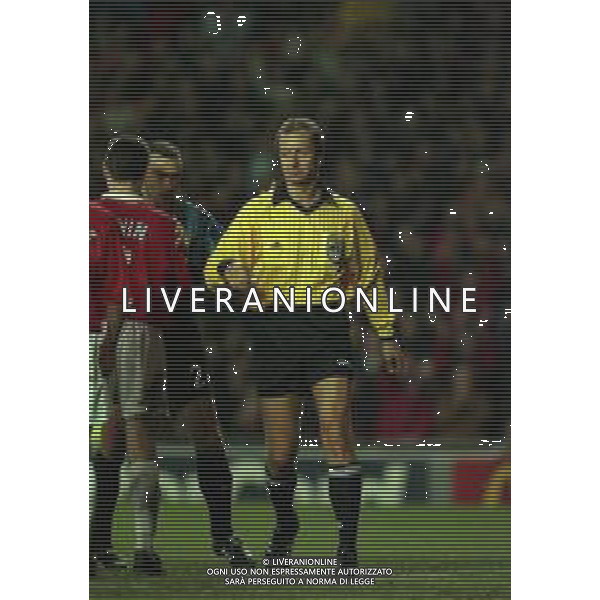 03-03-1999 MANCHESTER. CHAMPIONS LEAGUE MANCHESTER UNITED INTER 2-0 NELLA FOTO arbitro Hellmut Krug AG ALDO LIVERANI SAS