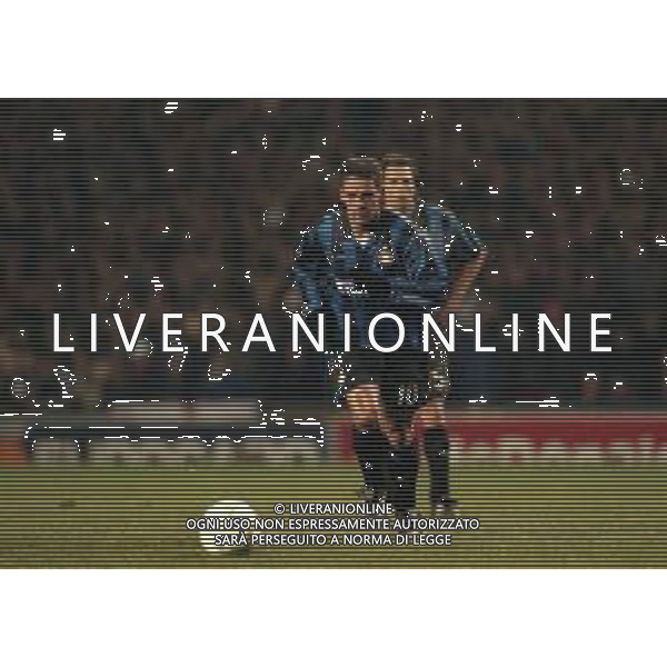 03-03-1999 MANCHESTER. CHAMPIONS LEAGUE MANCHESTER UNITED INTER 2-0 NELLA FOTO ROBERTO BAGGIO AG ALDO LIVERANI SAS
