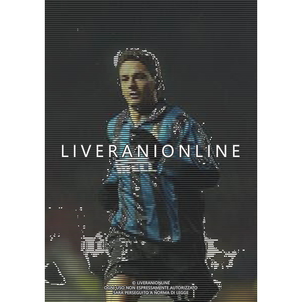 03-03-1999 MANCHESTER. CHAMPIONS LEAGUE MANCHESTER UNITED INTER 2-0 NELLA FOTO ROBERTO BAGGIO AG ALDO LIVERANI SAS