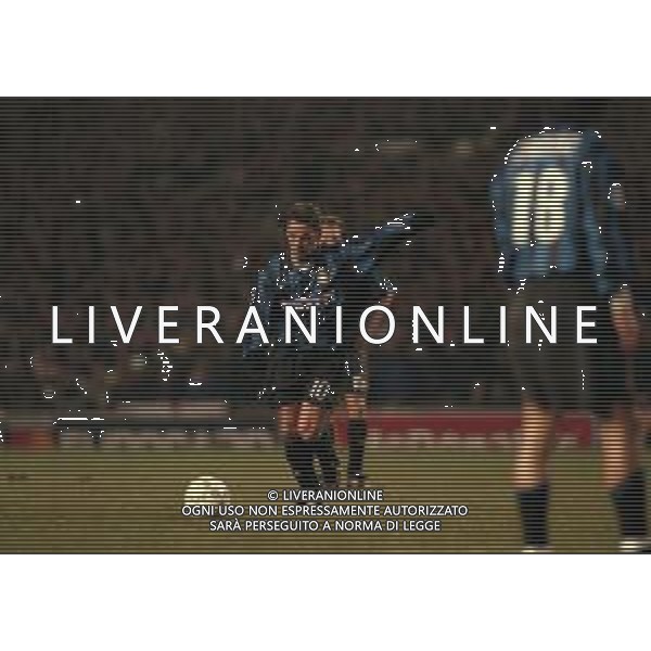 03-03-1999 MANCHESTER. CHAMPIONS LEAGUE MANCHESTER UNITED INTER 2-0 NELLA FOTO ROBERTO BAGGIO AG ALDO LIVERANI SAS