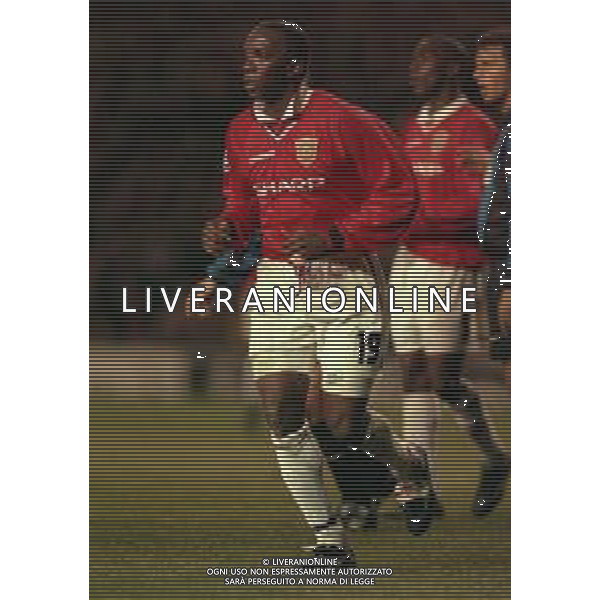 03-03-1999 MANCHESTER. CHAMPIONS LEAGUE MANCHESTER UNITED INTER 2-0 NELLA FOTO Dwight Yorke AG ALDO LIVERANI SAS