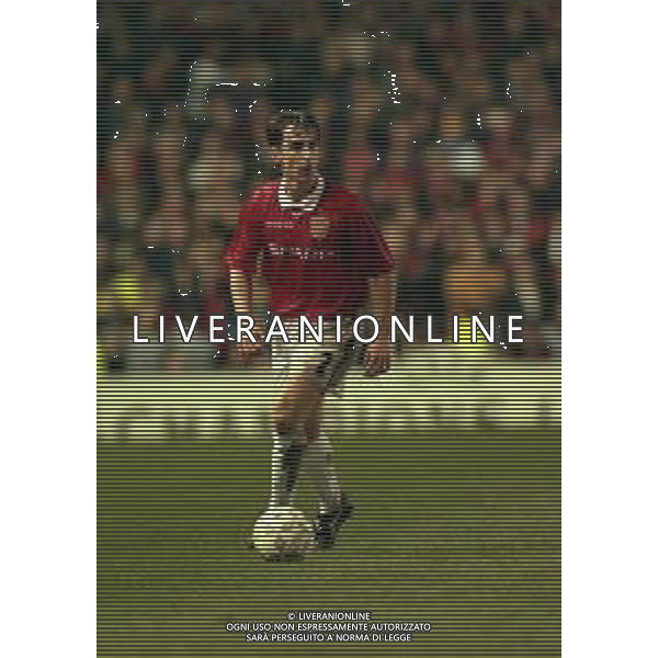 03-03-1999 MANCHESTER. CHAMPIONS LEAGUE MANCHESTER UNITED INTER 2-0 NELLA FOTO GARY NEVILLE AG ALDO LIVERANI SAS