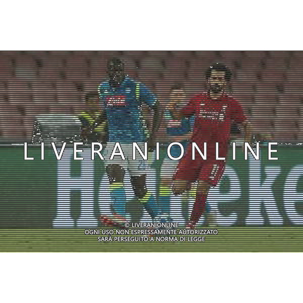 NAPOLI - LIVERPOOL CHAMPIONS LEAGUE 03 OTTOBRE 2018 NELLA FOTO KALIDOU KOULIBALY, MOHAMED SALAH ©MOSCA / AGENZIA ALDO LIVERANI SAS