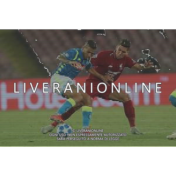NAPOLI - LIVERPOOL CHAMPIONS LEAGUE 03 OTTOBRE 2018 NELLA FOTO MARQUEZ ALLAN, ROBERTO FIRMINO ©MOSCA / AGENZIA ALDO LIVERANI SAS