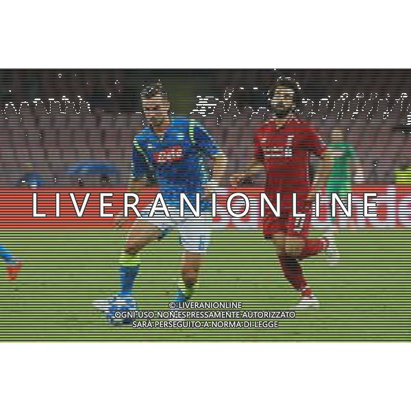 NAPOLI - LIVERPOOL CHAMPIONS LEAGUE 03 OTTOBRE 2018 NELLA FOTO FABIAN RUIZ, MOHAMED SALAH ©MOSCA / AGENZIA ALDO LIVERANI SAS