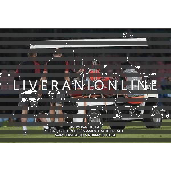 NAPOLI - LIVERPOOL CHAMPIONS LEAGUE 03 OTTOBRE 2018 NELLA FOTO ABY KEIA INFORTUNATO, PORTATO VIA DALL\'AMBULANZA ©MOSCA / AGENZIA ALDO LIVERANI SAS