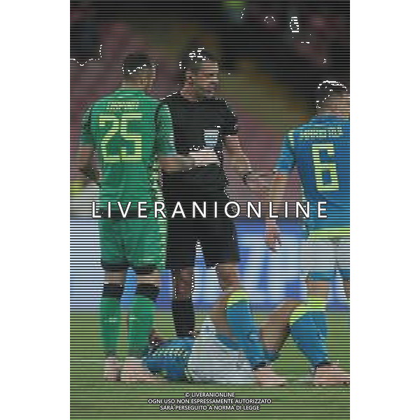 NAPOLI - LIVERPOOL CHAMPIONS LEAGUE 03 OTTOBRE 2018 NELLA FOTO DAVID OSPINA, ARBITRO KASSAI ©MOSCA / AGENZIA ALDO LIVERANI SAS