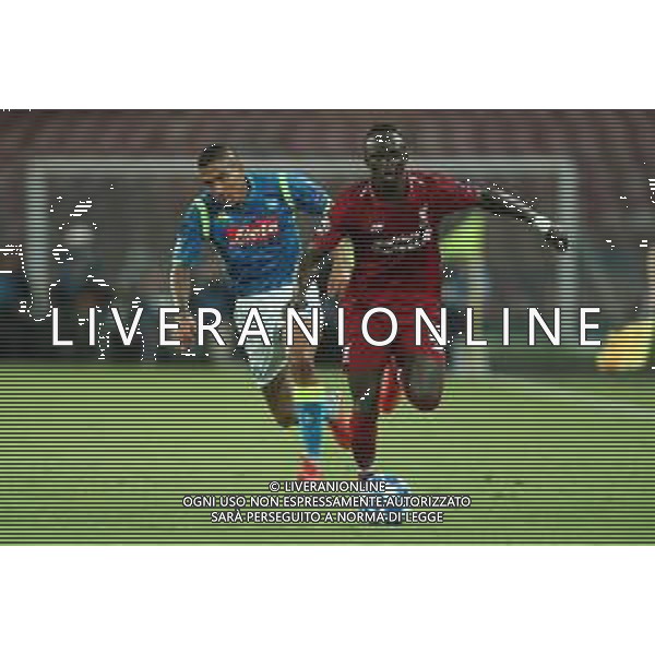 NAPOLI - LIVERPOOL CHAMPIONS LEAGUE 03 OTTOBRE 2018 NELLA FOTO SADIO MANE\', MARQUEZ ALLAN ©MOSCA / AGENZIA ALDO LIVERANI SAS