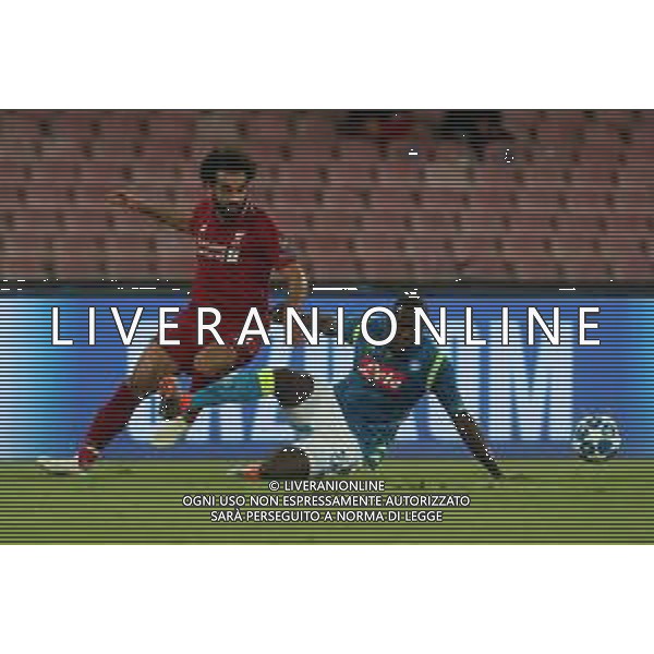 NAPOLI - LIVERPOOL CHAMPIONS LEAGUE 03 OTTOBRE 2018 NELLA FOTO KALIDOU KOULIBALY, MOHAMED SALAH ©MOSCA / AGENZIA ALDO LIVERANI SAS