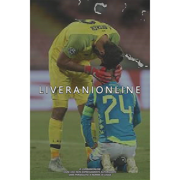 NAPOLI - LIVERPOOL CHAMPIONS LEAGUE 03 OTTOBRE 2018 NELLA FOTO LORENZO INSIGNE, ALISSON BECKER ©MOSCA / AGENZIA ALDO LIVERANI SAS