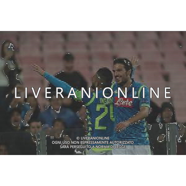 NAPOLI - LIVERPOOL CHAMPIONS LEAGUE 03 OTTOBRE 2018 NELLA FOTO ESULTANZA DOPO IL GOL DI LORENZO INSIGNE ©MOSCA / AGENZIA ALDO LIVERANI SAS