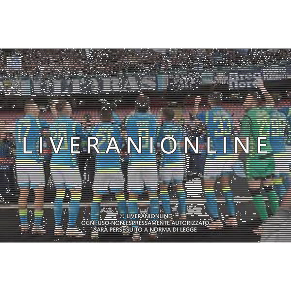 NAPOLI - LIVERPOOL CHAMPIONS LEAGUE 03 OTTOBRE 2018 NELLA FOTO ESULTANZA A FINE GARA DEI GIOCATORI DEL NAPOLI SOTTO LA CURVA DEI TIFOSI ©MOSCA / AGENZIA ALDO LIVERANI SAS