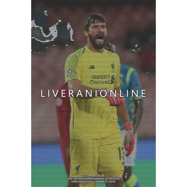 03-10-2018 NAPOLI LIVERPOOL CHAMPIONS LEAGUE NELLA FOTO: ALISSON BECKER FOTO MOSCA, AG. LIVERANI