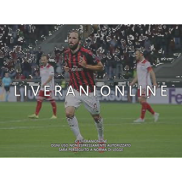 UEFA Europa League 2018/2019 Group Stage F Milano - 04.10.2018 Milan-Olympiacos Nella Foto:higuain esulta /Ph.Vitez-Ag. Aldo Liverani