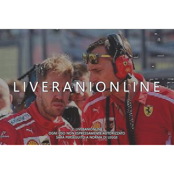 Sebastian Vettel (GER) Ferrari with Riccardo Adami (ITA) Ferrari Race Engineer on the grid. 07.10.2018. Formula 1 World Championship, Rd 17, Japanese Grand Prix, Suzuka, Japan, Race Day. / AGENZIA ALDO LIVERANI SAS - ITALY ONLY EDITORIAL USE ONLY - F1 Gp GIAPPONE GARA 07.10.2018.