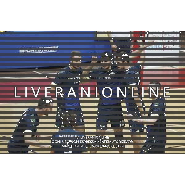 Rimini Volley Cup 2018 quadrangolare di volley maschile - Revivre Axopower Milano vs Top Volley Latina 06/10/2018 nella foto: Esultanza Top Volley Latina ©Claudio Zamagni/Agenzia Aldo Liverani
