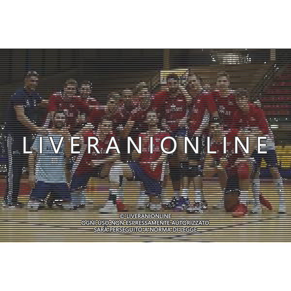 Rimini Volley Cup 2018 quadrangolare di volley maschile - Revivre Axopower Milano vs Top Volley Latina 06/10/2018 nella foto: Esultanza finale Revivre Axopower Milano ©Claudio Zamagni/Agenzia Aldo Liverani